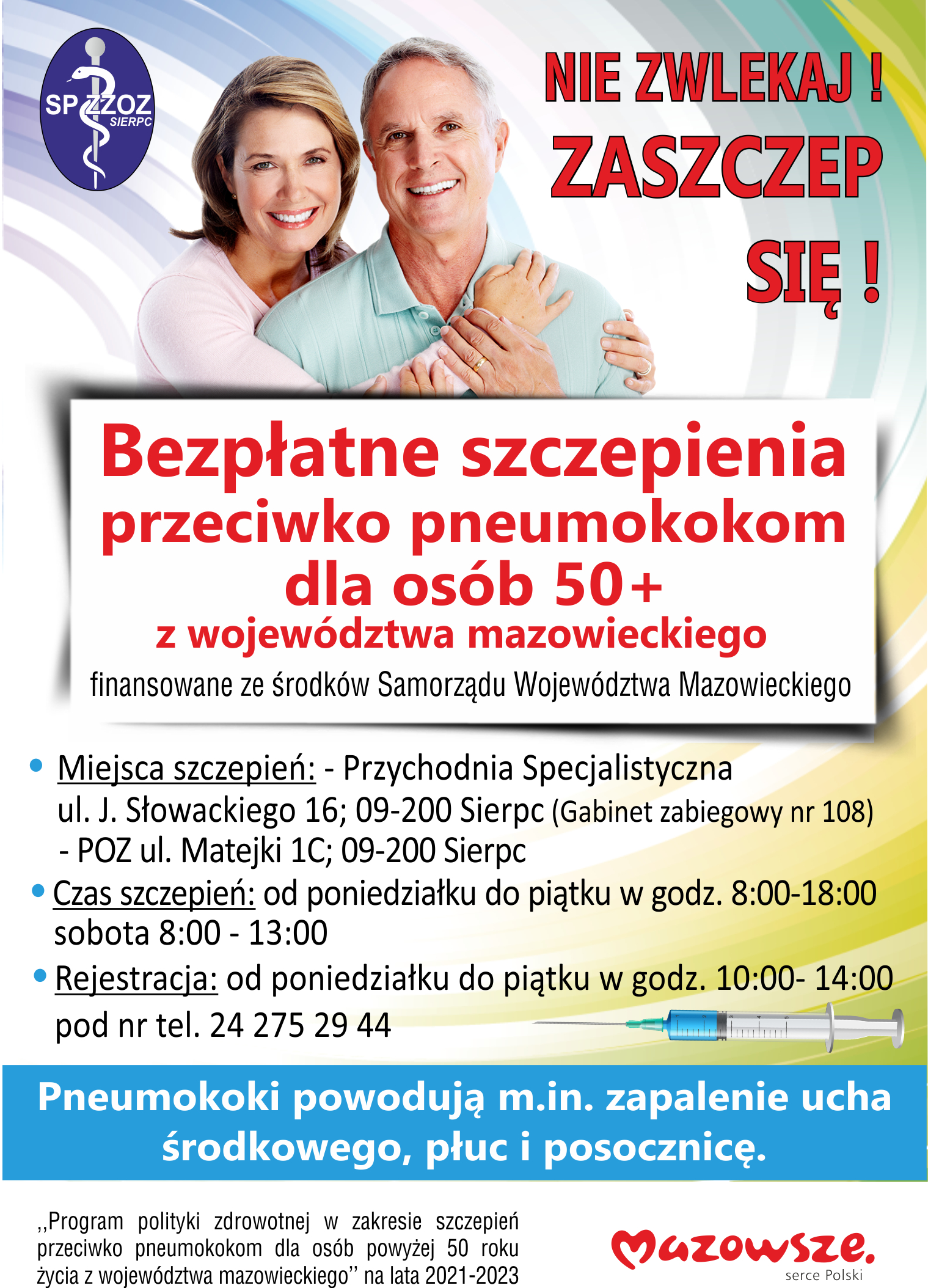 szczepienia pneumokoki plakat