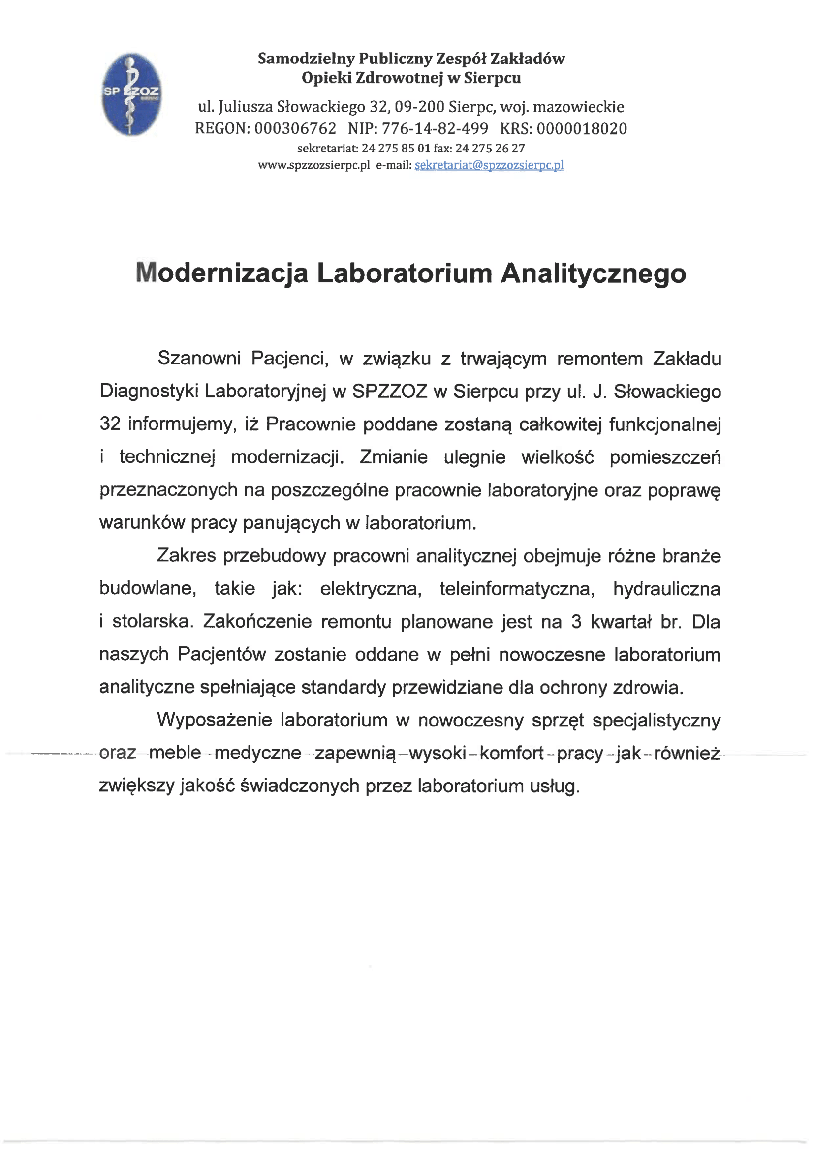 modernizacja laboratorium 1
