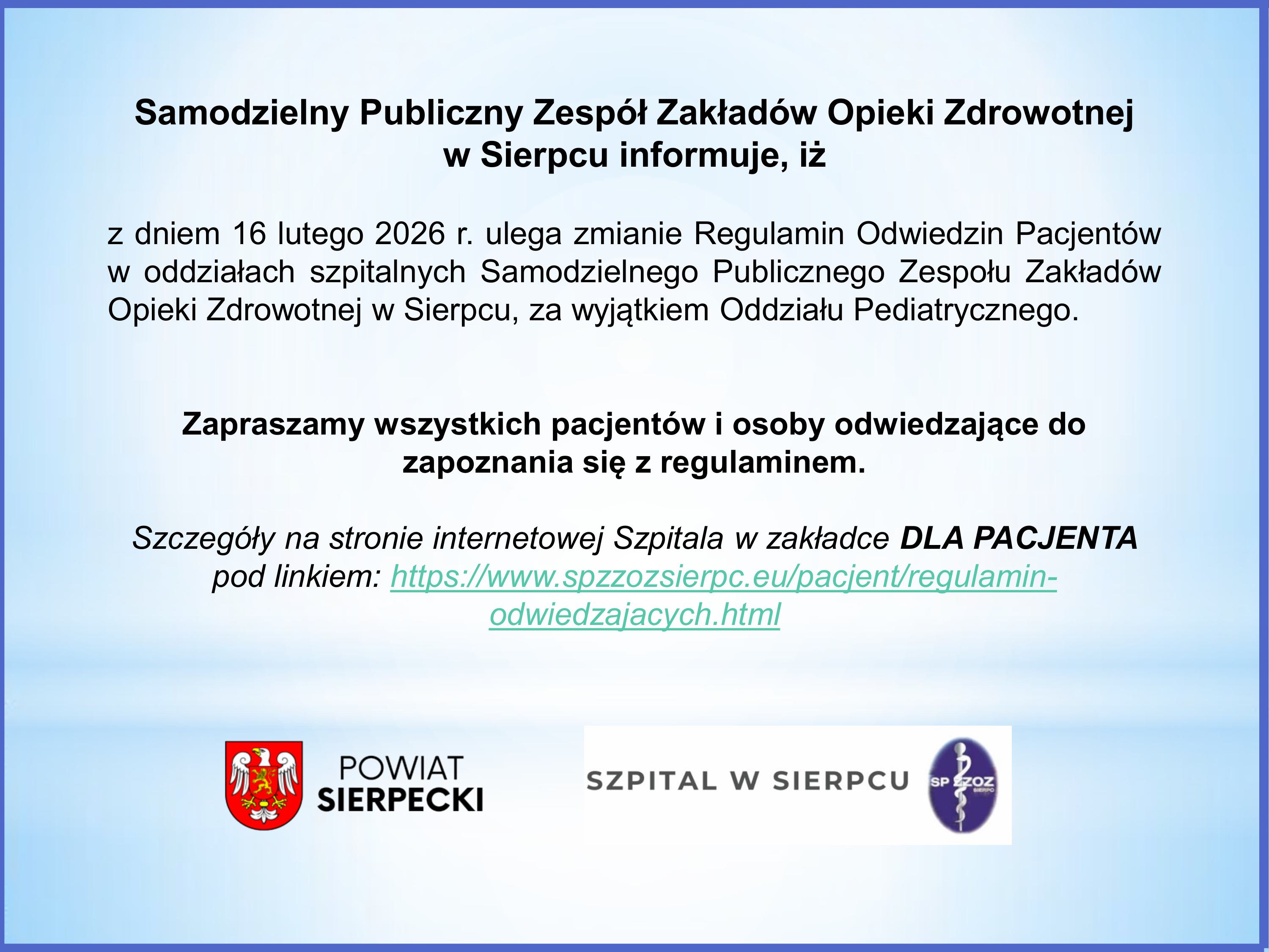 Regulamin Odwiedzin 2026